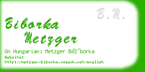 biborka metzger business card